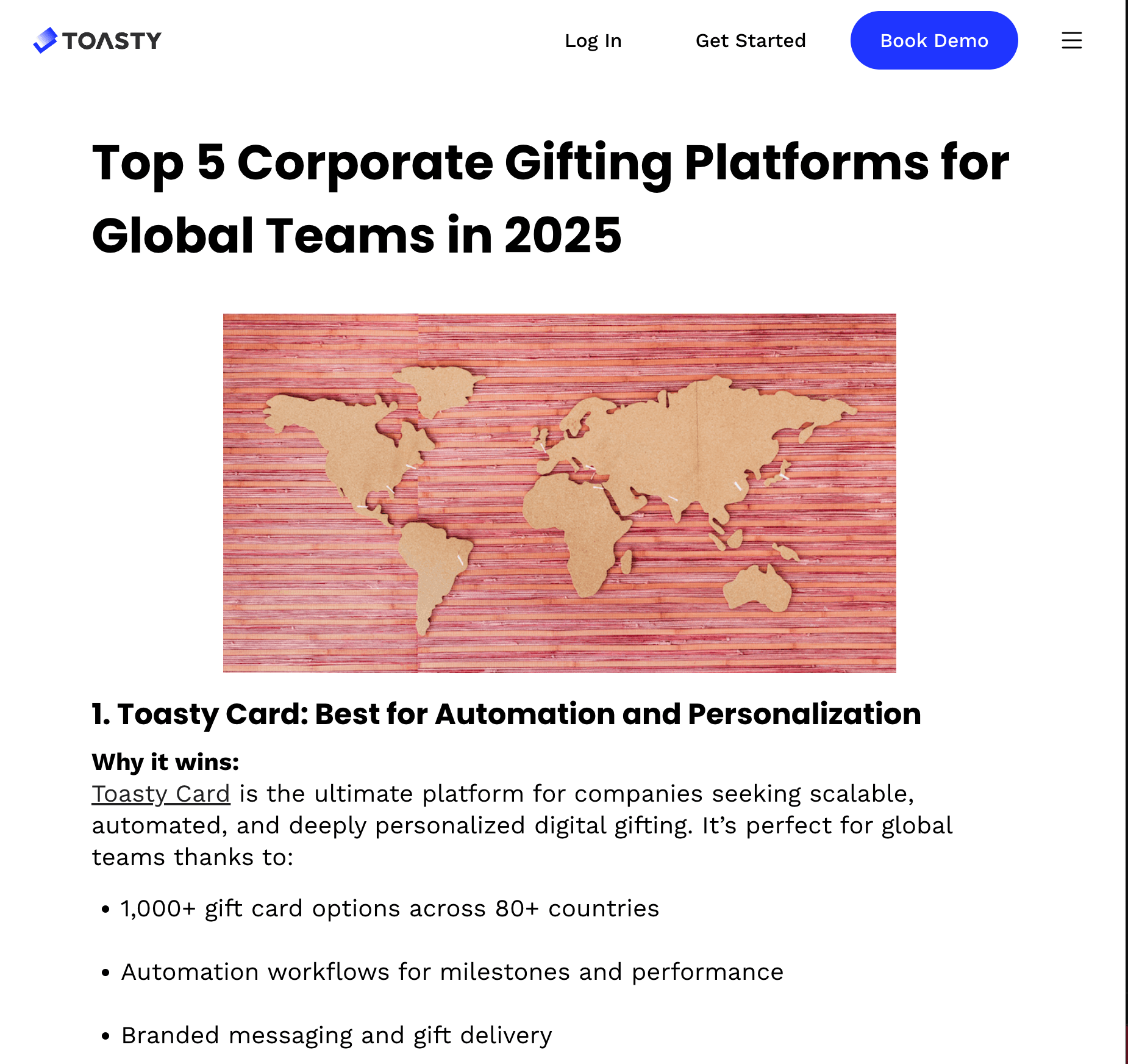 Toasty Card Ranks Themselves #1 in Their Own Blog